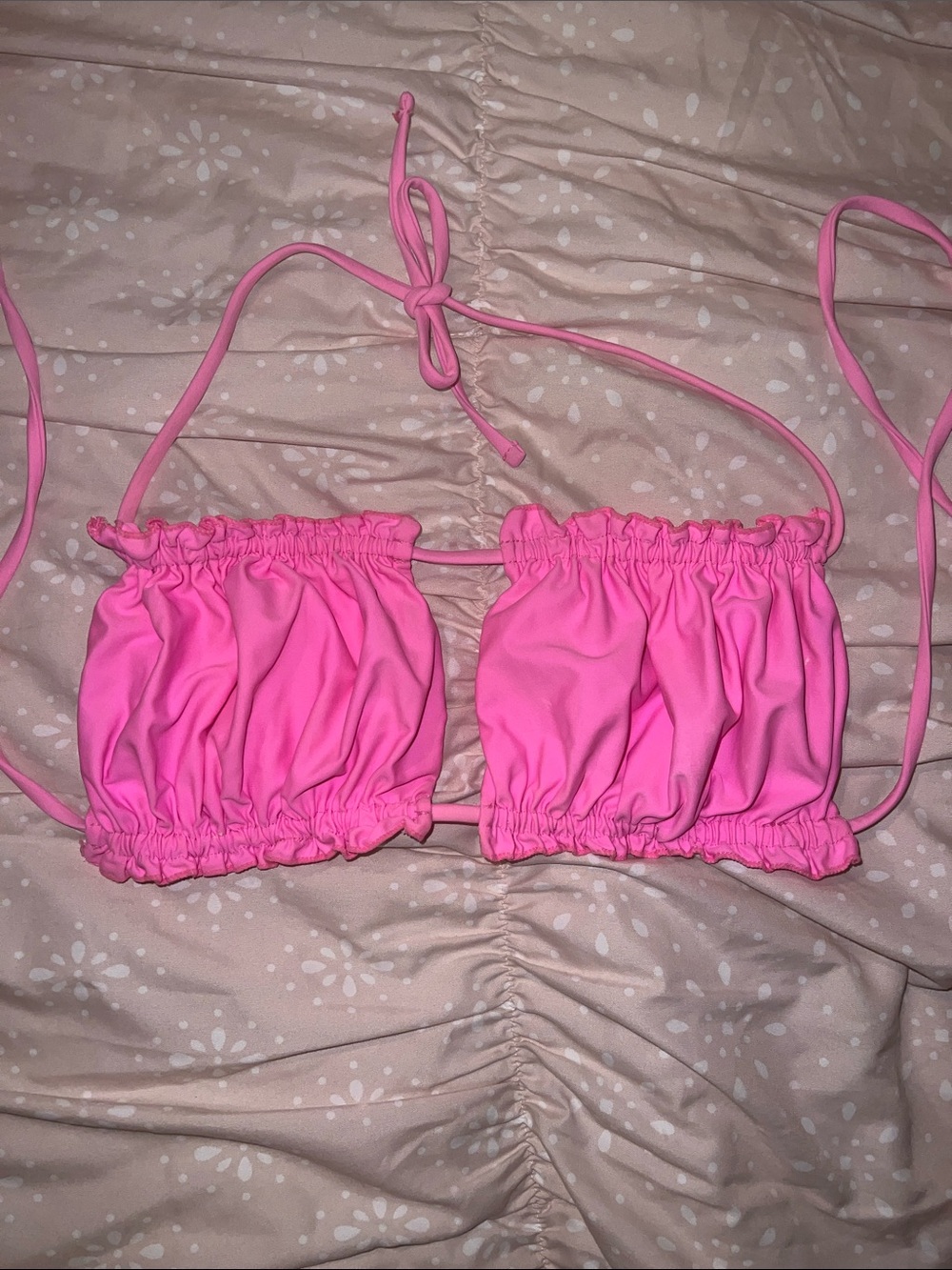 Pink Ruched Bandeau Bikini Top - Women Intimates & Sleepwear